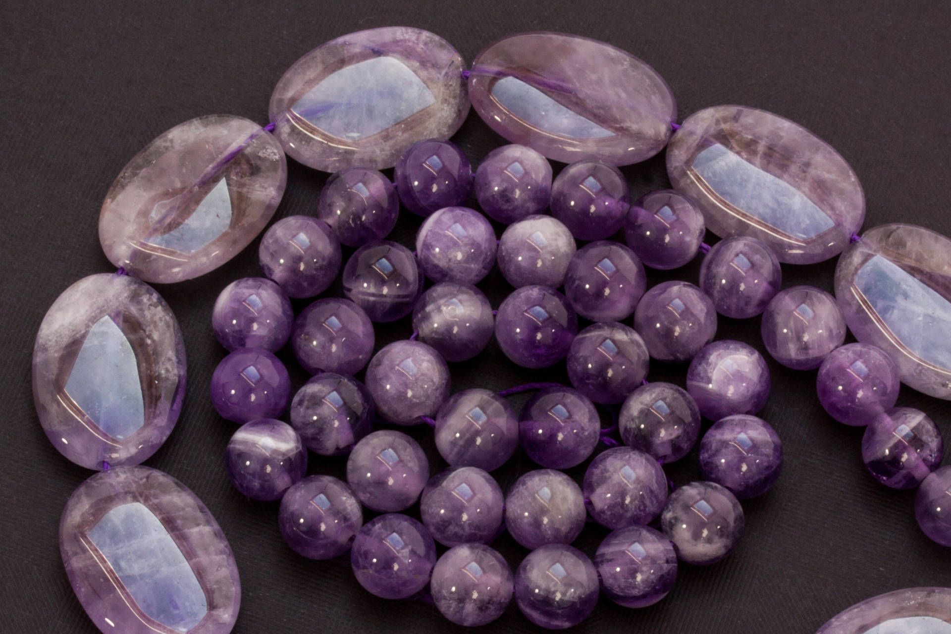 Polished Amethyst Beads Wallpaper