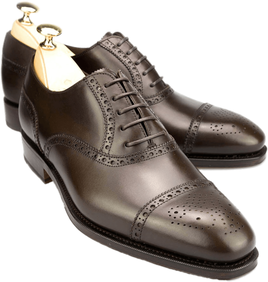 Polished Leather Oxford Shoes PNG
