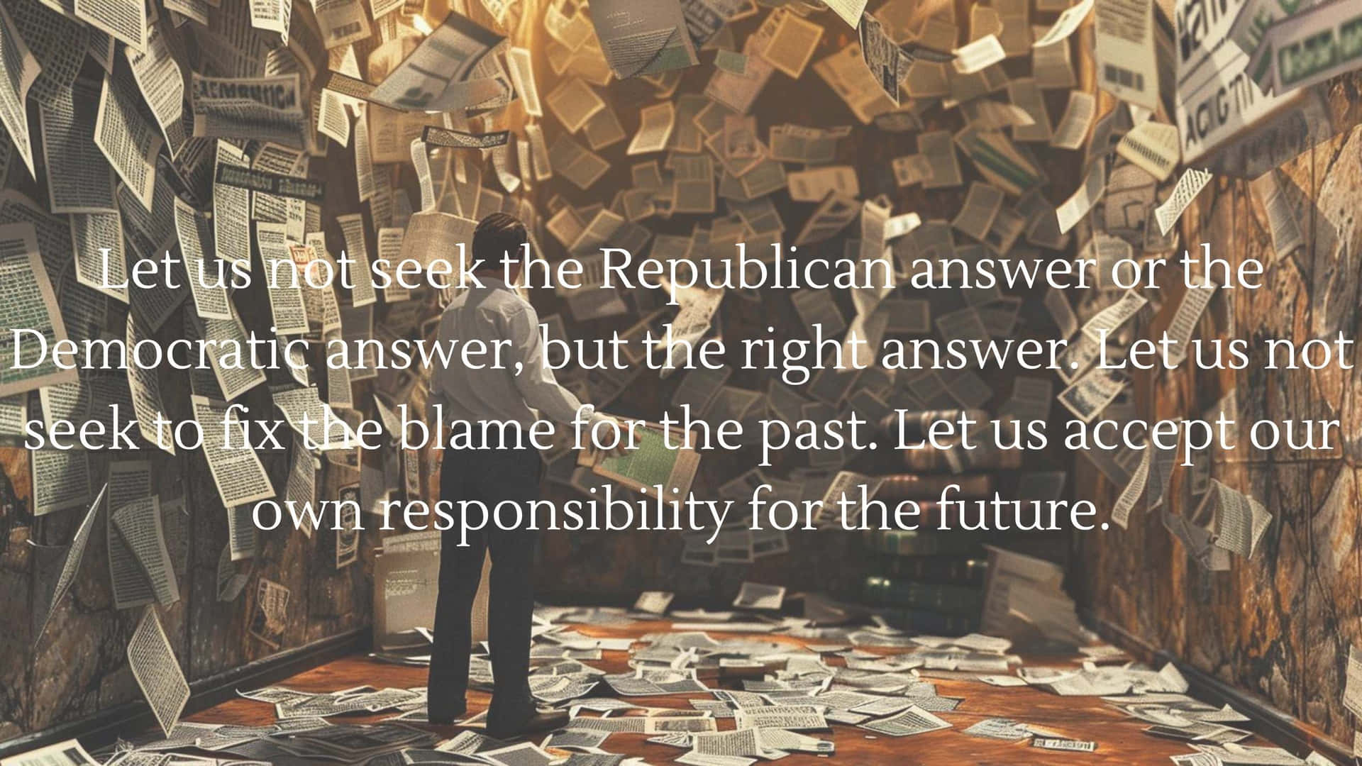Political Responsibility Quote Library Background Wallpaper