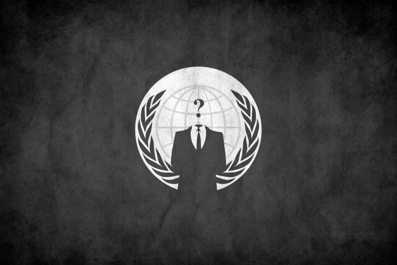 Anonymeslogo Auf Einem Schwarzen Hintergrund