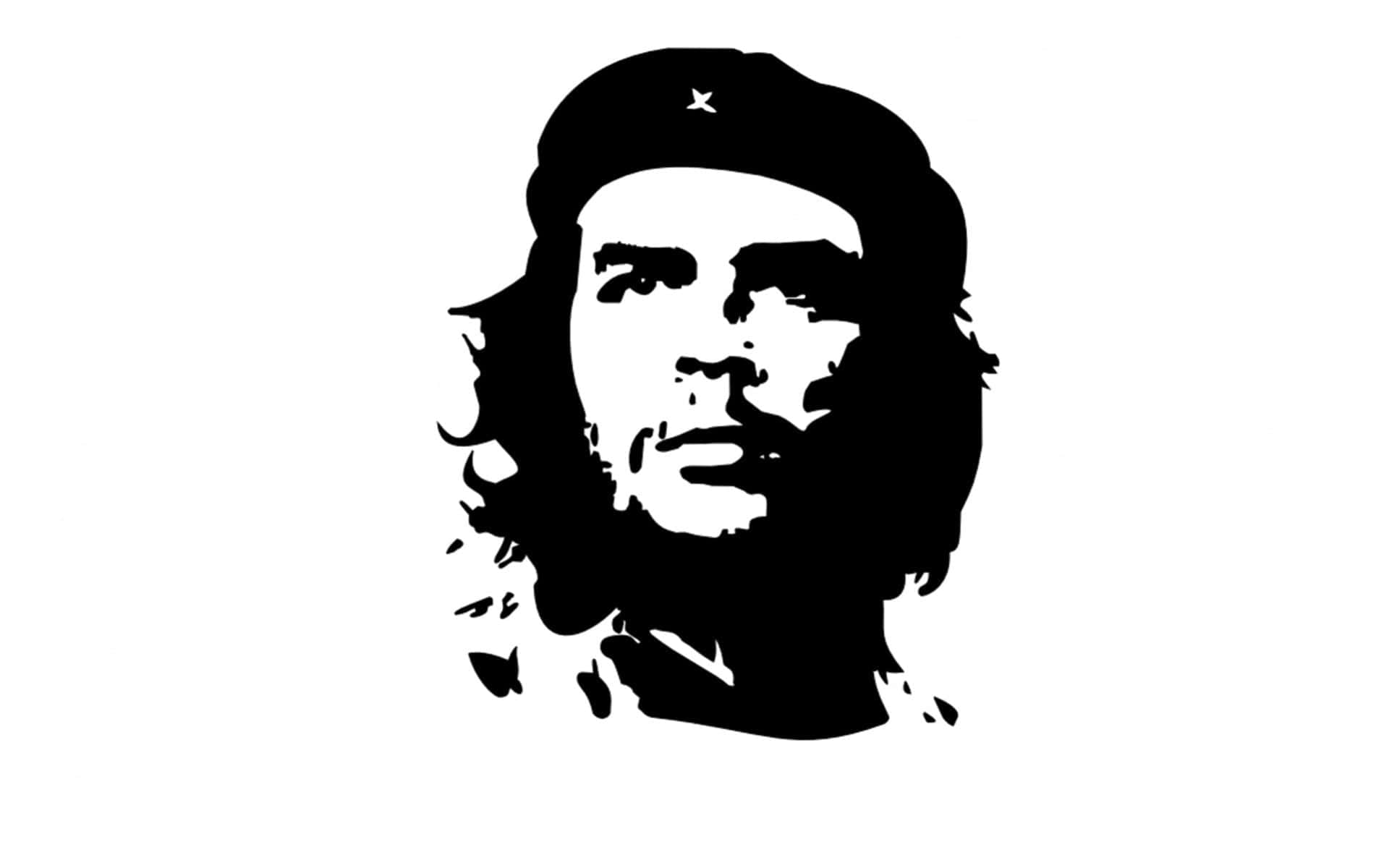 A Black And White Image Of A Che Guevara