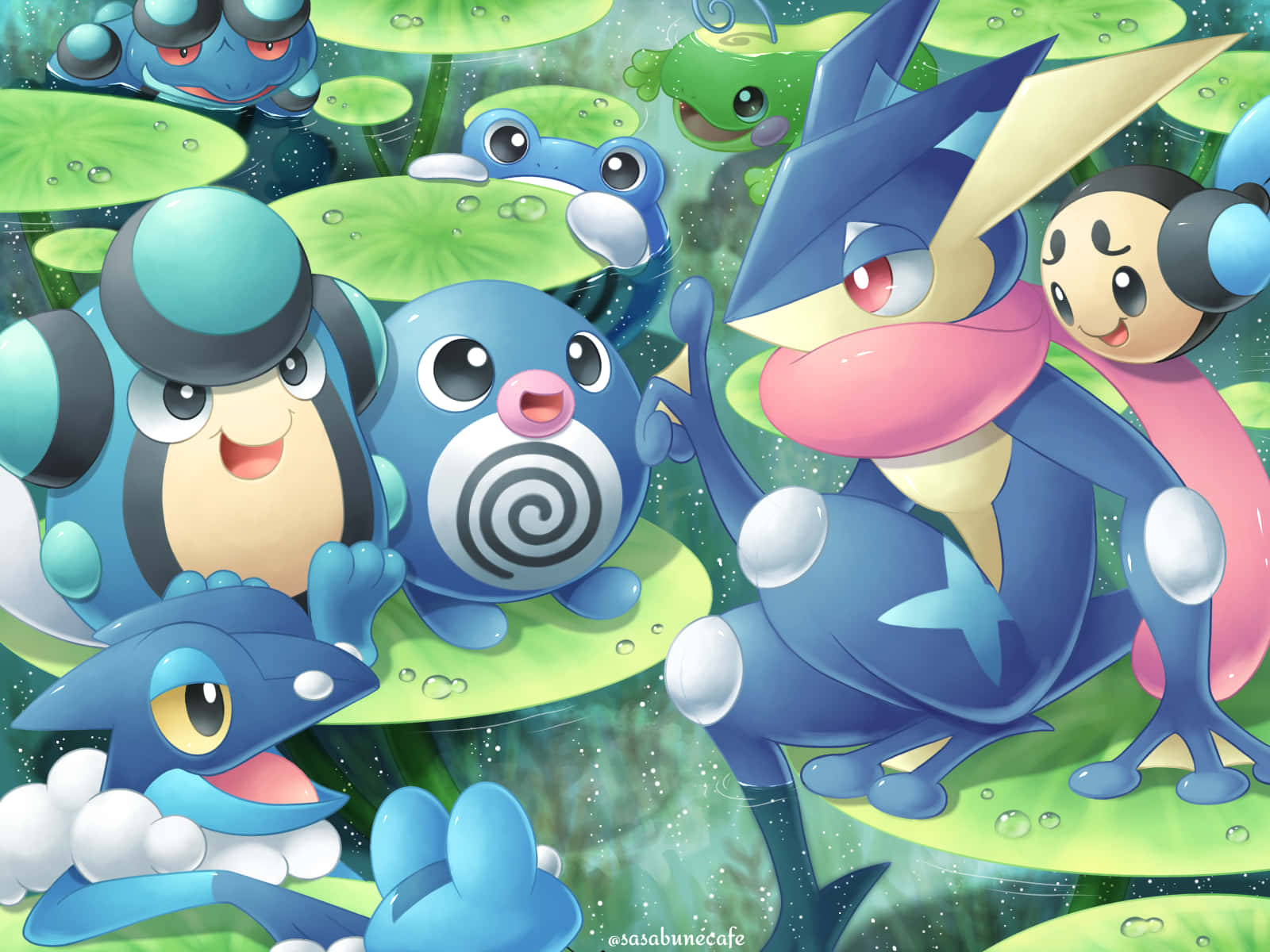 Poliwag With Water Pokemon Wallpaper