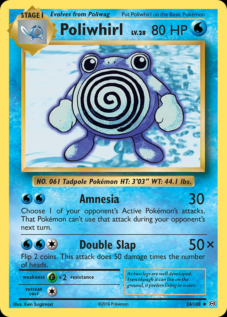 Poliwhirl Card Background Wallpaper