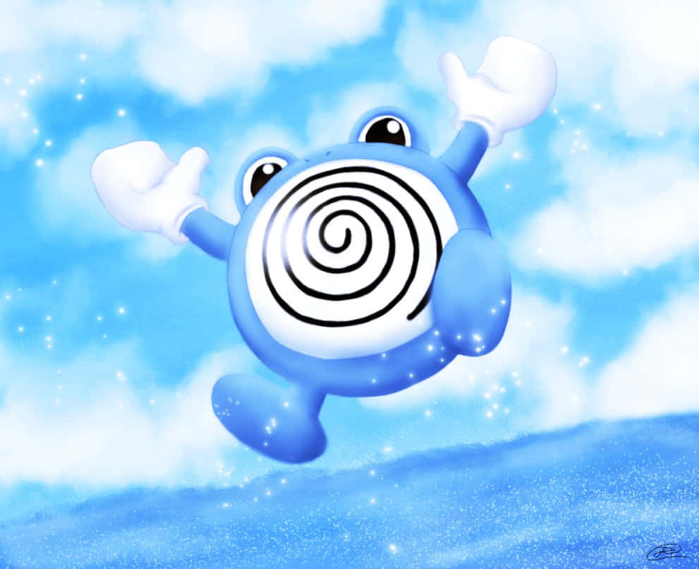 Poliwhirl Evolving To Poliwrath Wallpaper