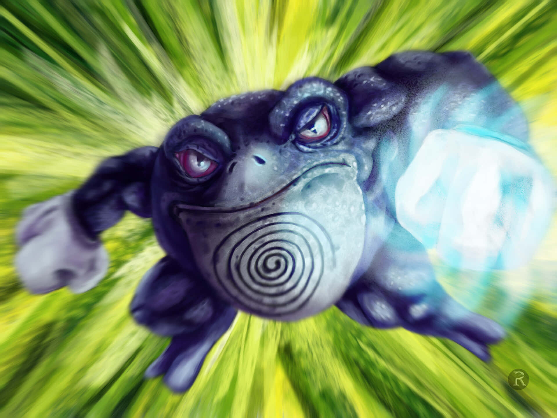 Poliwrath In Realistic Form Wallpaper