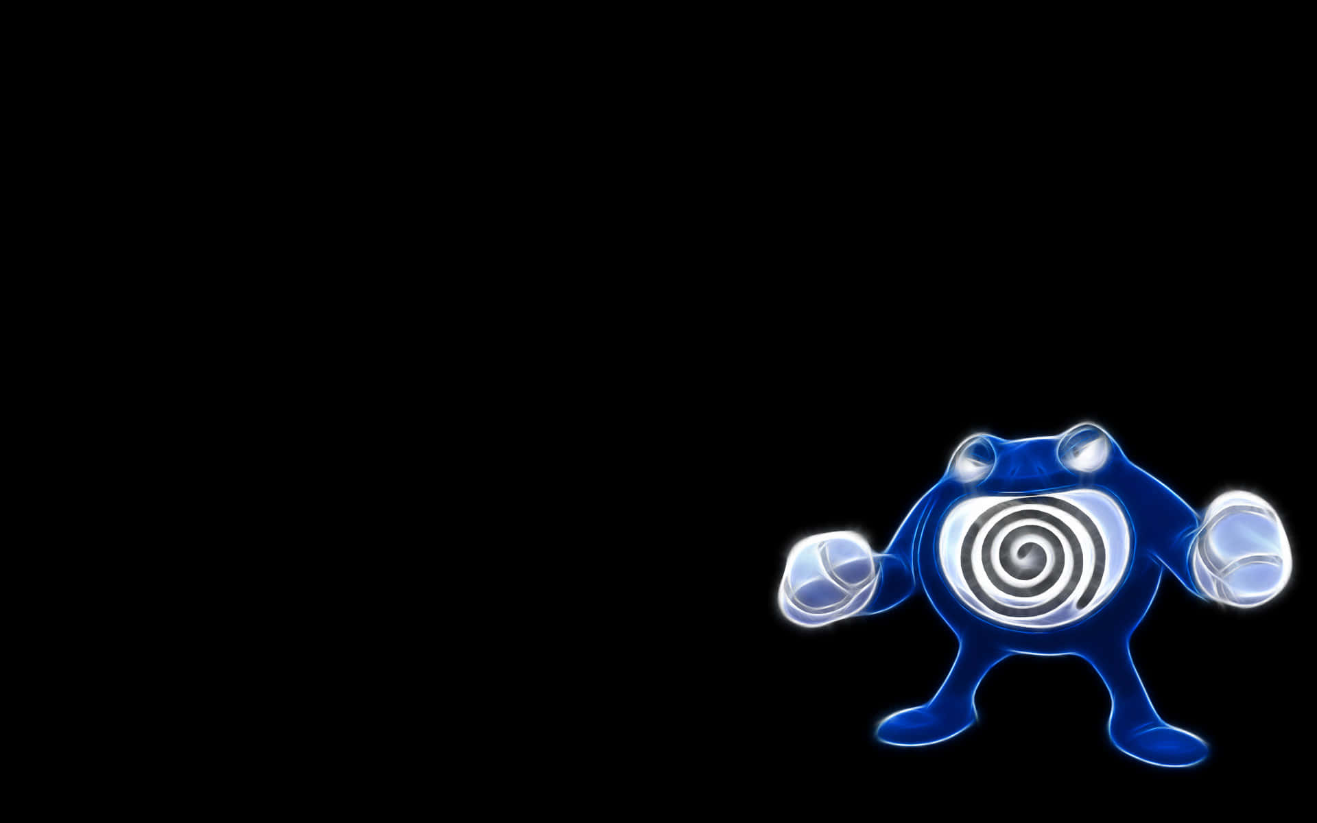Poliwrath Standing And Glowing Wallpaper