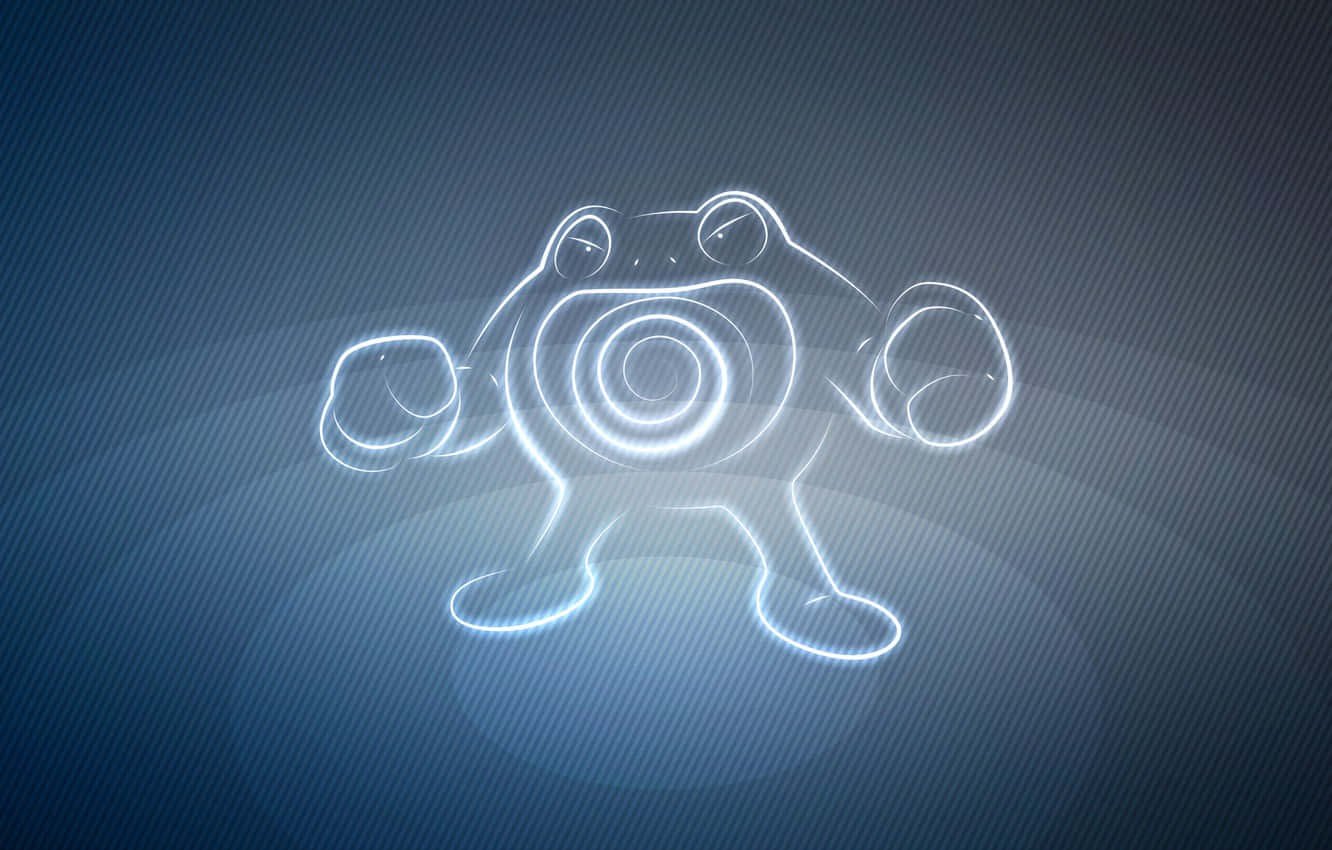 Poliwrath White Line Drawing Wallpaper