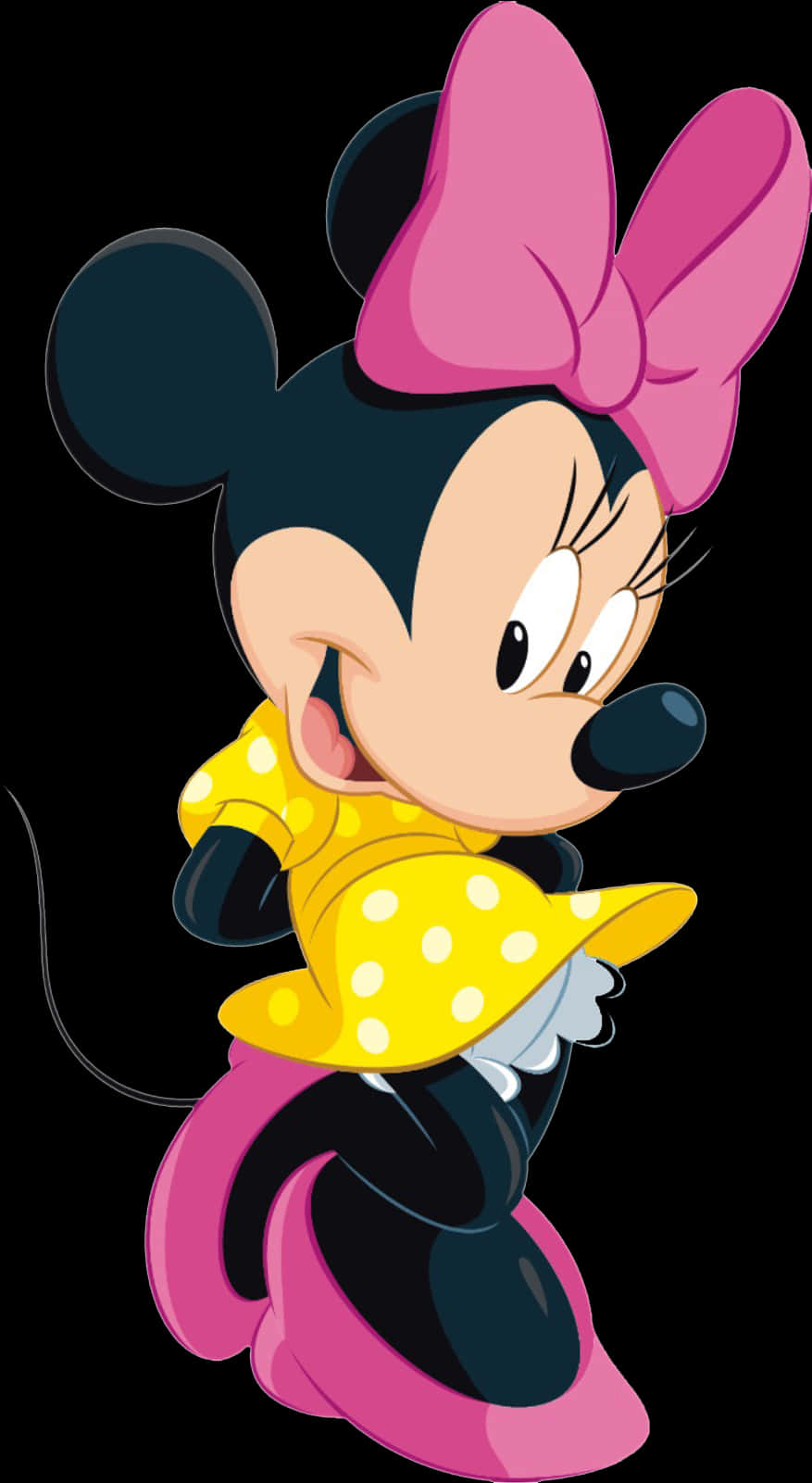 Polka Dot Bow Mouse Character PNG
