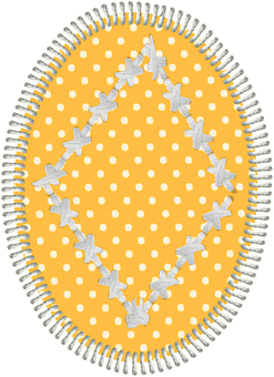 Polka Dot Easter Egg Design PNG