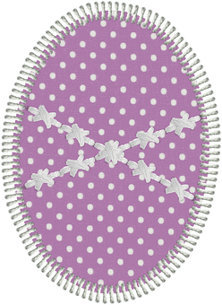 Polka Dot Easter Egg Design PNG