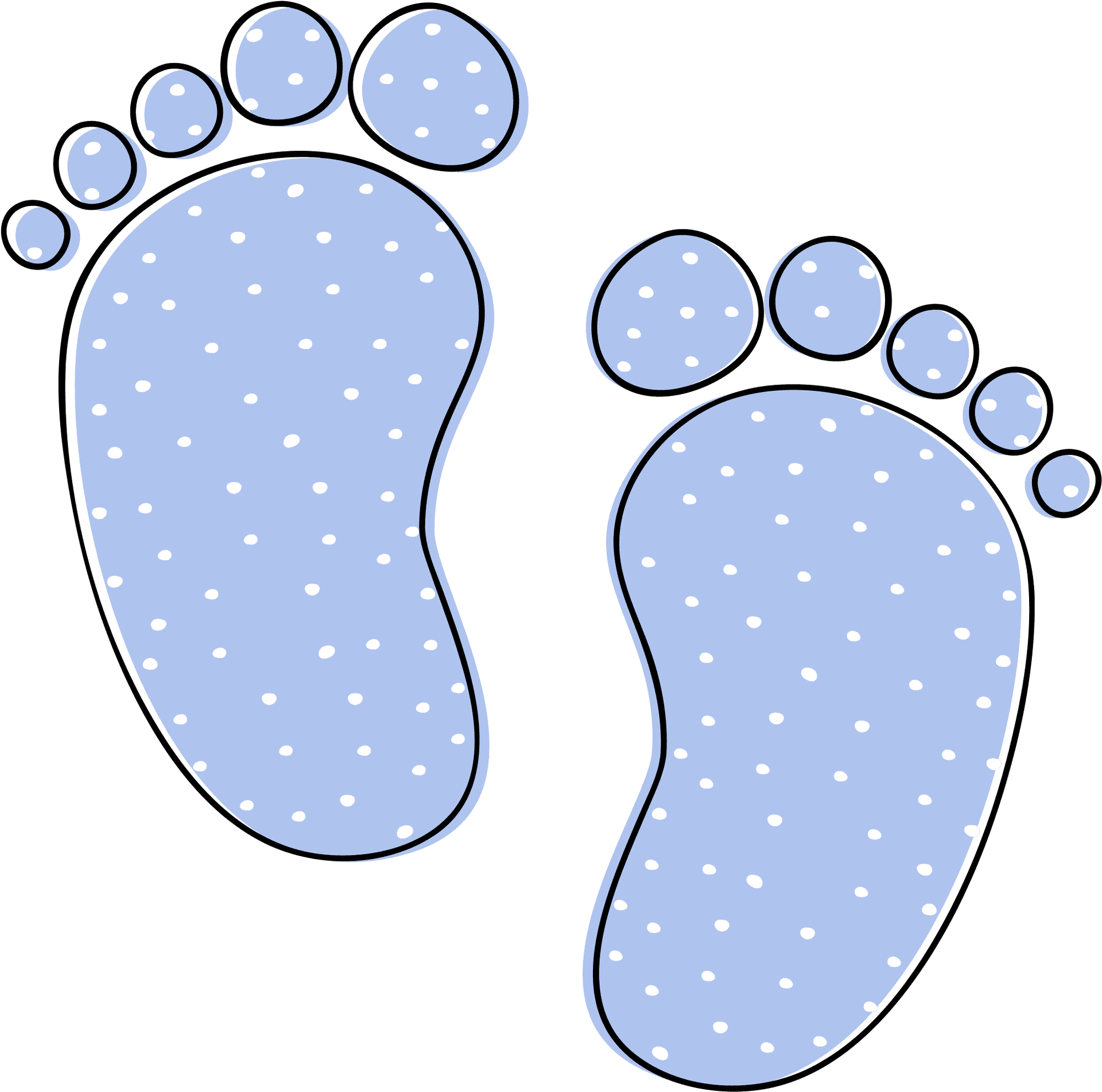 Polka Dot Feet Illustration PNG