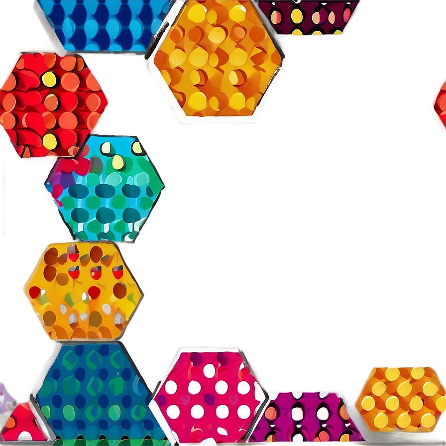 Polka Dot Hexagon Pattern Png 11 PNG