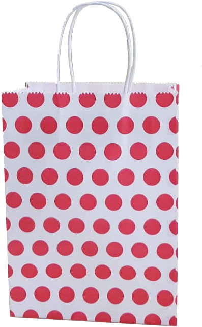 Polka Dot Pattern Shopping Bag PNG