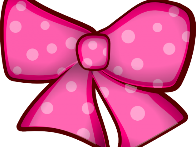 Polka Dot Pink Ribbon PNG