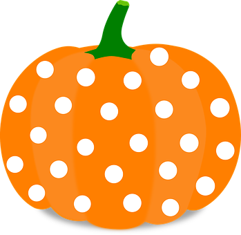 Polka Dot Pumpkin Graphic PNG