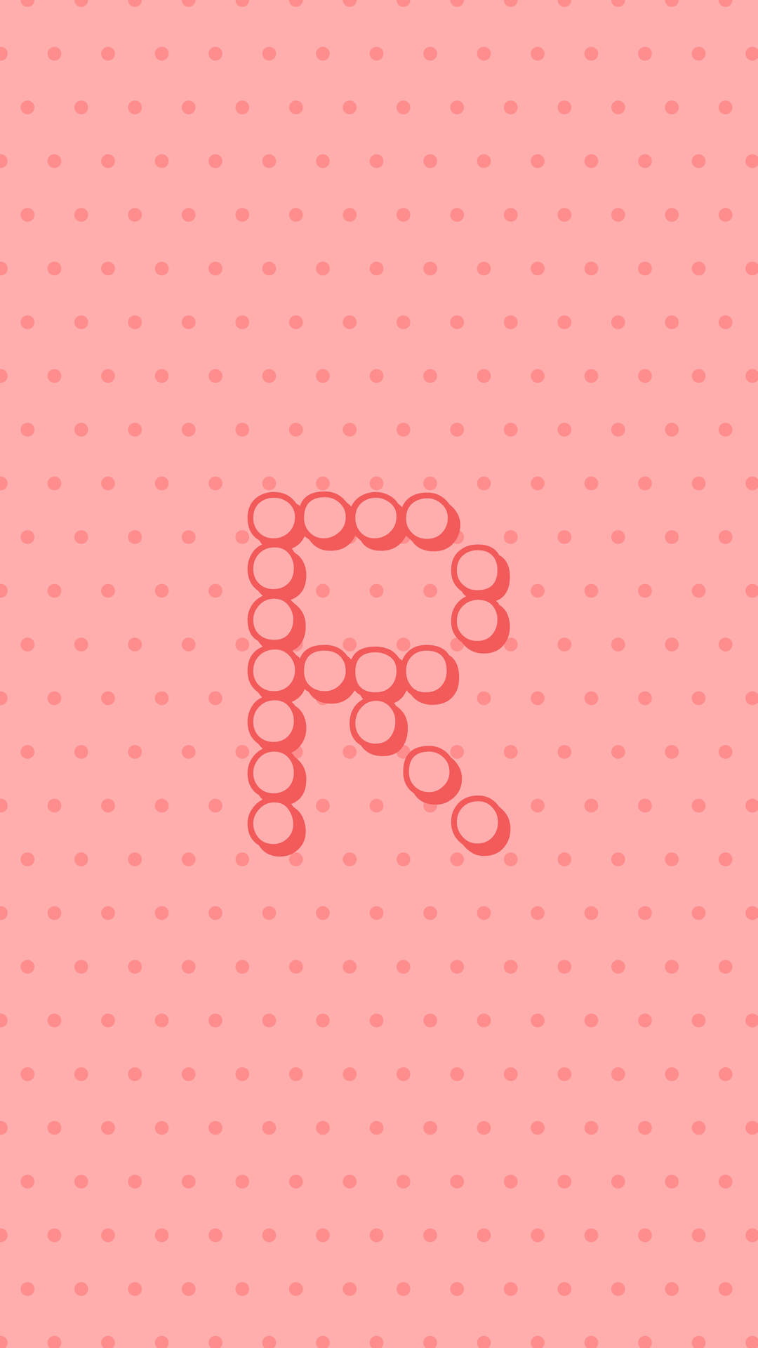Polka Dot R Alphabet Picture