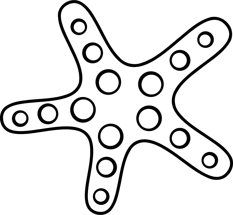 Polka Dot Starfish Clipart PNG