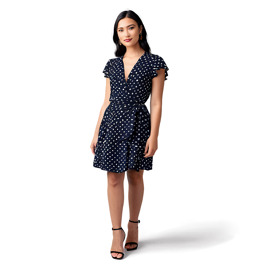 Download Polka Dot Wrap Dress Png 80 | Wallpapers.com