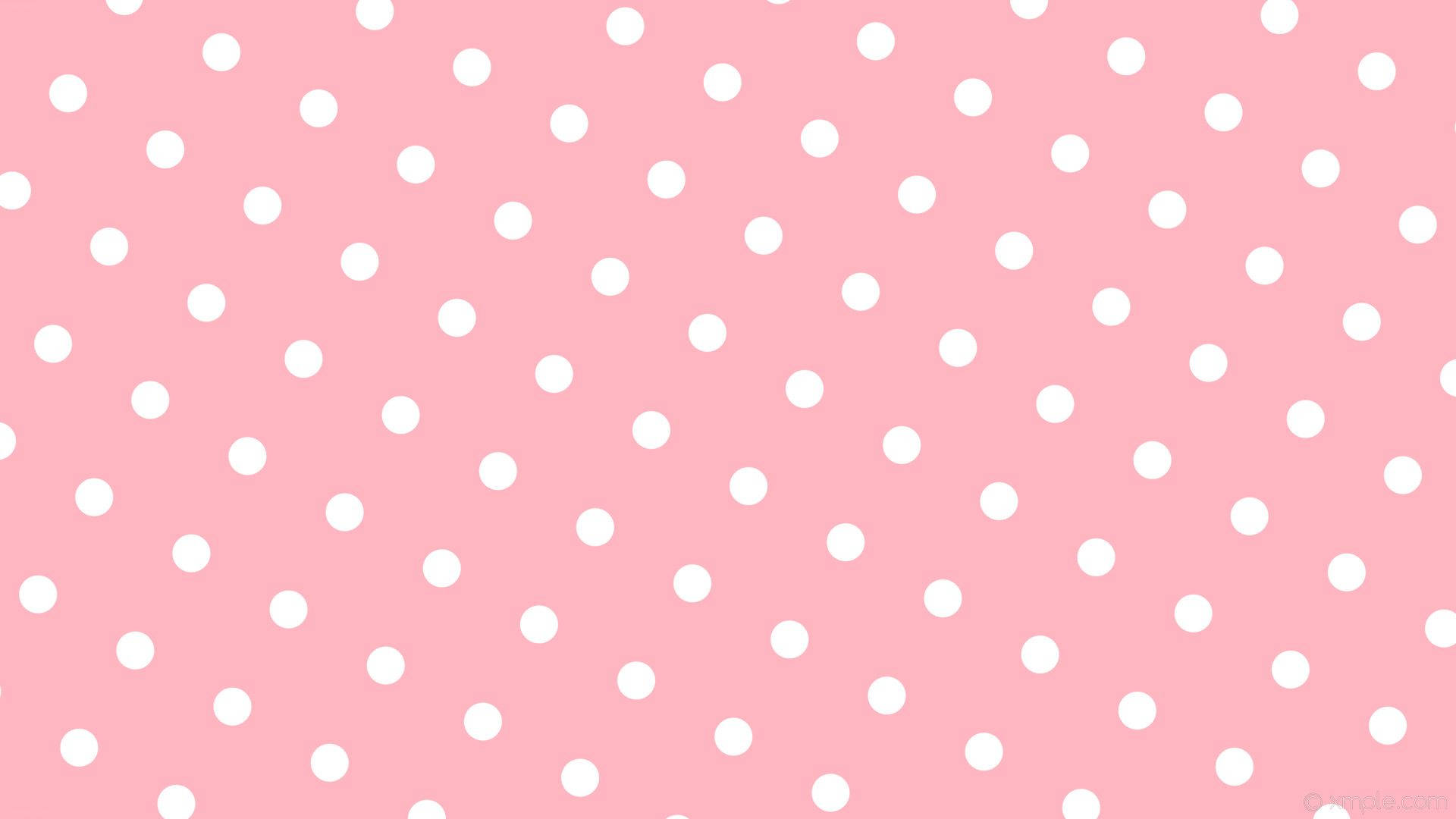 Polkadots Weißes Muster Auf Rosa Wallpaper