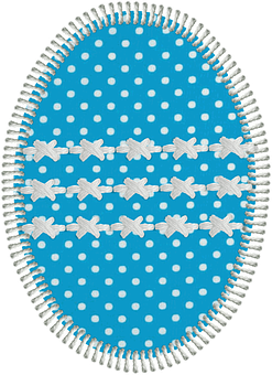 Polka Dotted Blue Easter Egg PNG