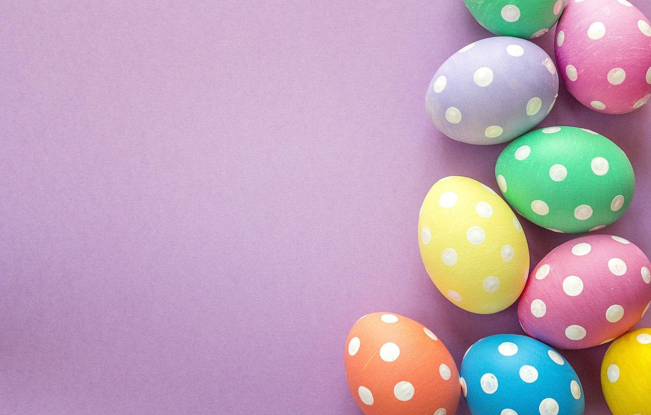 Polka Dotted Easter Eggs Wallpaper