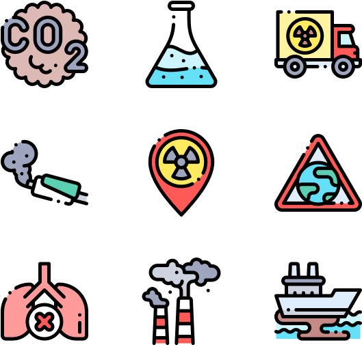 Pollution_and_ Environmental_ Hazards_ Icons PNG