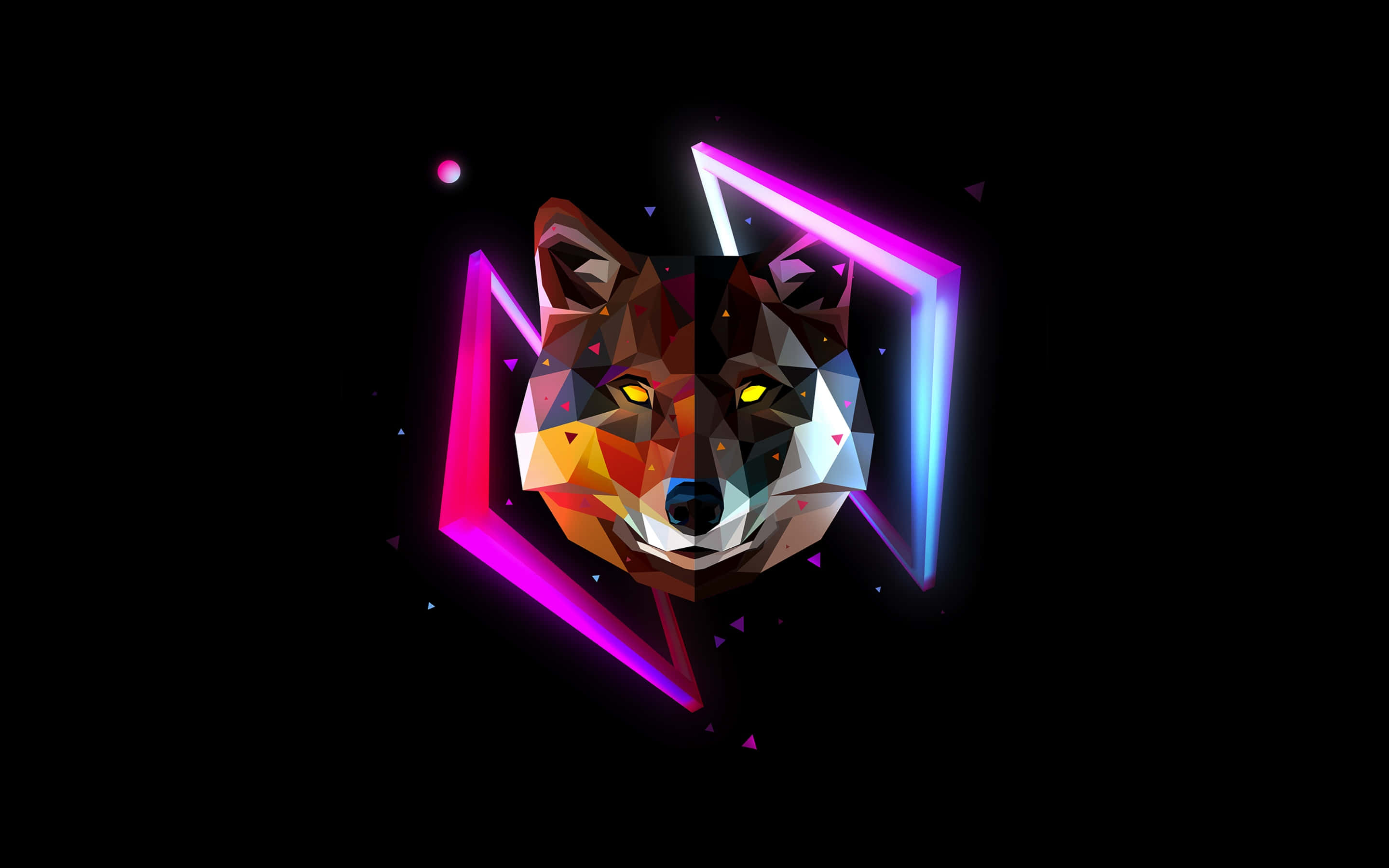Multicolored Low Poly Abstract Art
