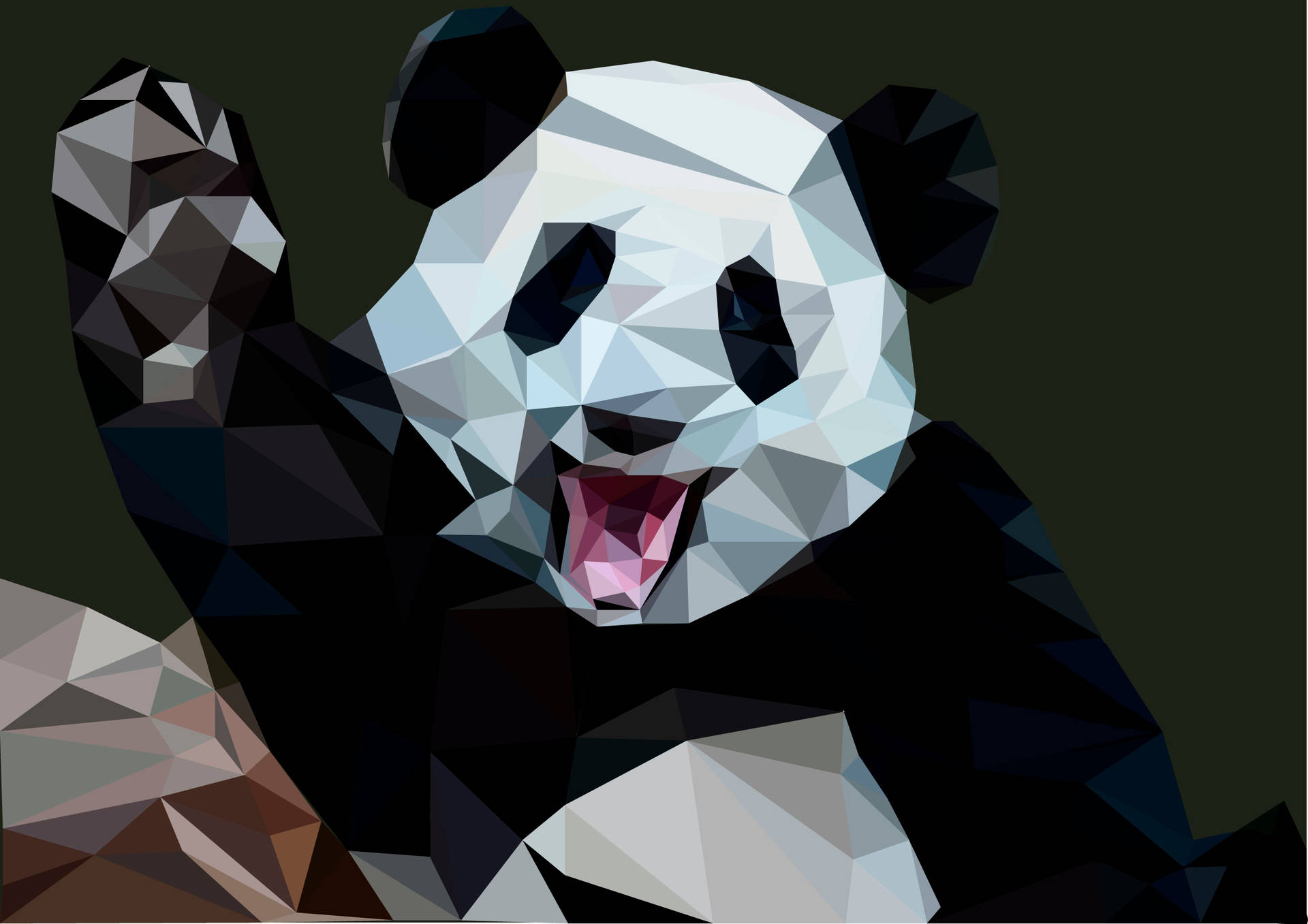 Polygon Art Panda Wallpaper