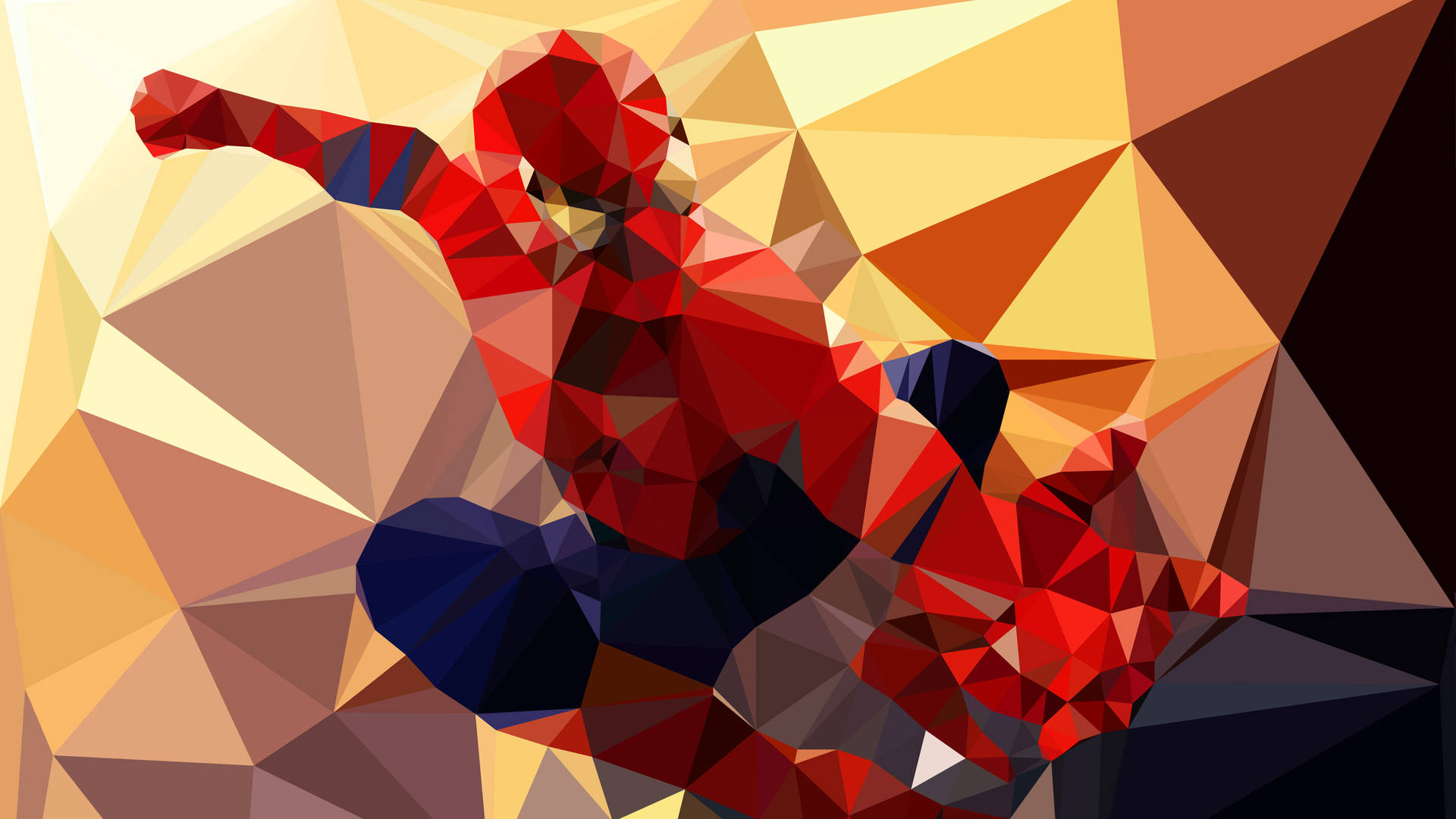 Polygon Art Spiderman Wallpaper