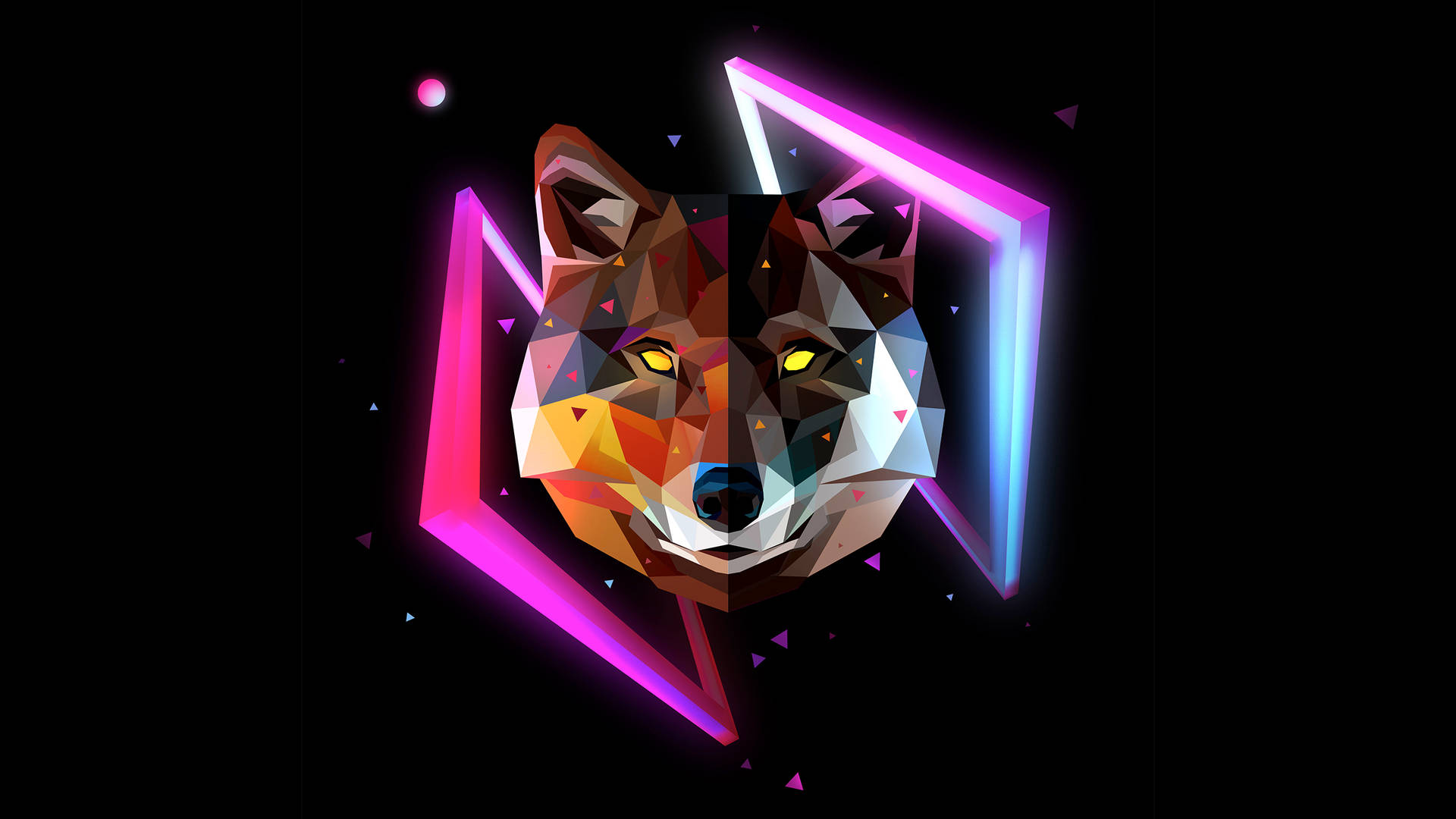 Polygon Art Wild Wolf