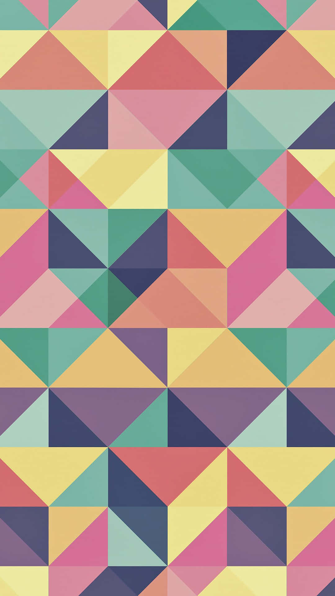 An abstract geometric 3D polygon pattern forms the background for your smartphone