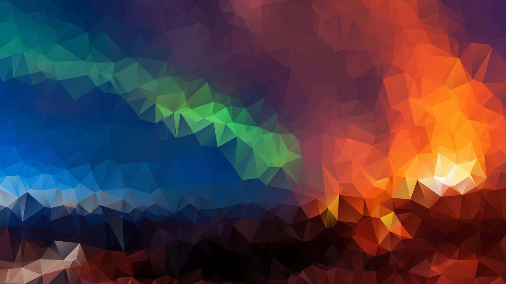 Designgeometrico Poligonale Multicolore In 3d