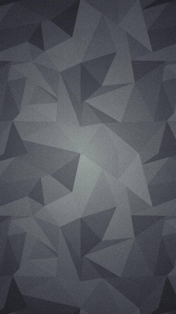 Polygonschwarz- Und Grau-muster Für Das Iphone Wallpaper