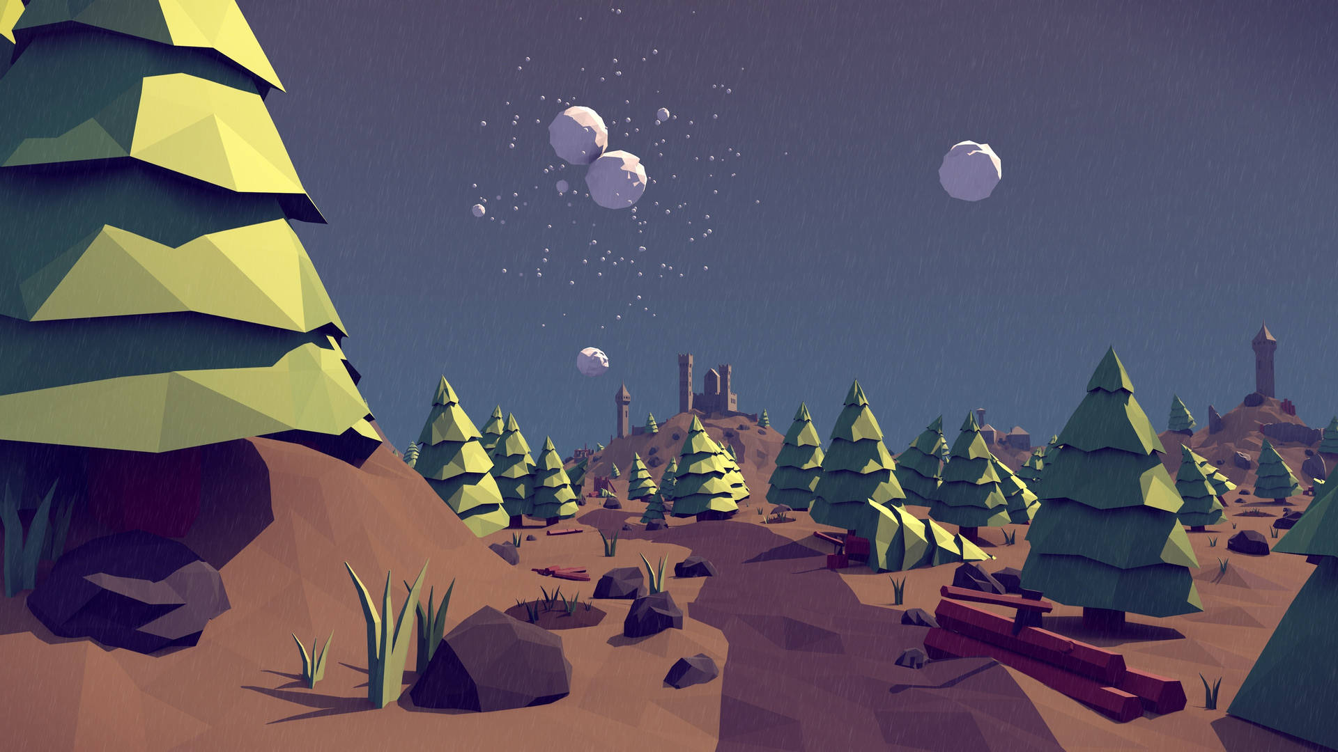 Polygon Forest 4d Ultra Hd
