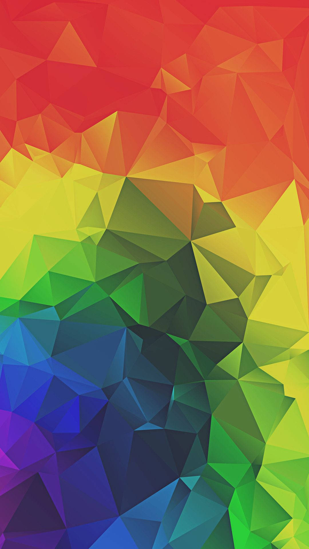 Polygon Rainbow Background Wallpaper