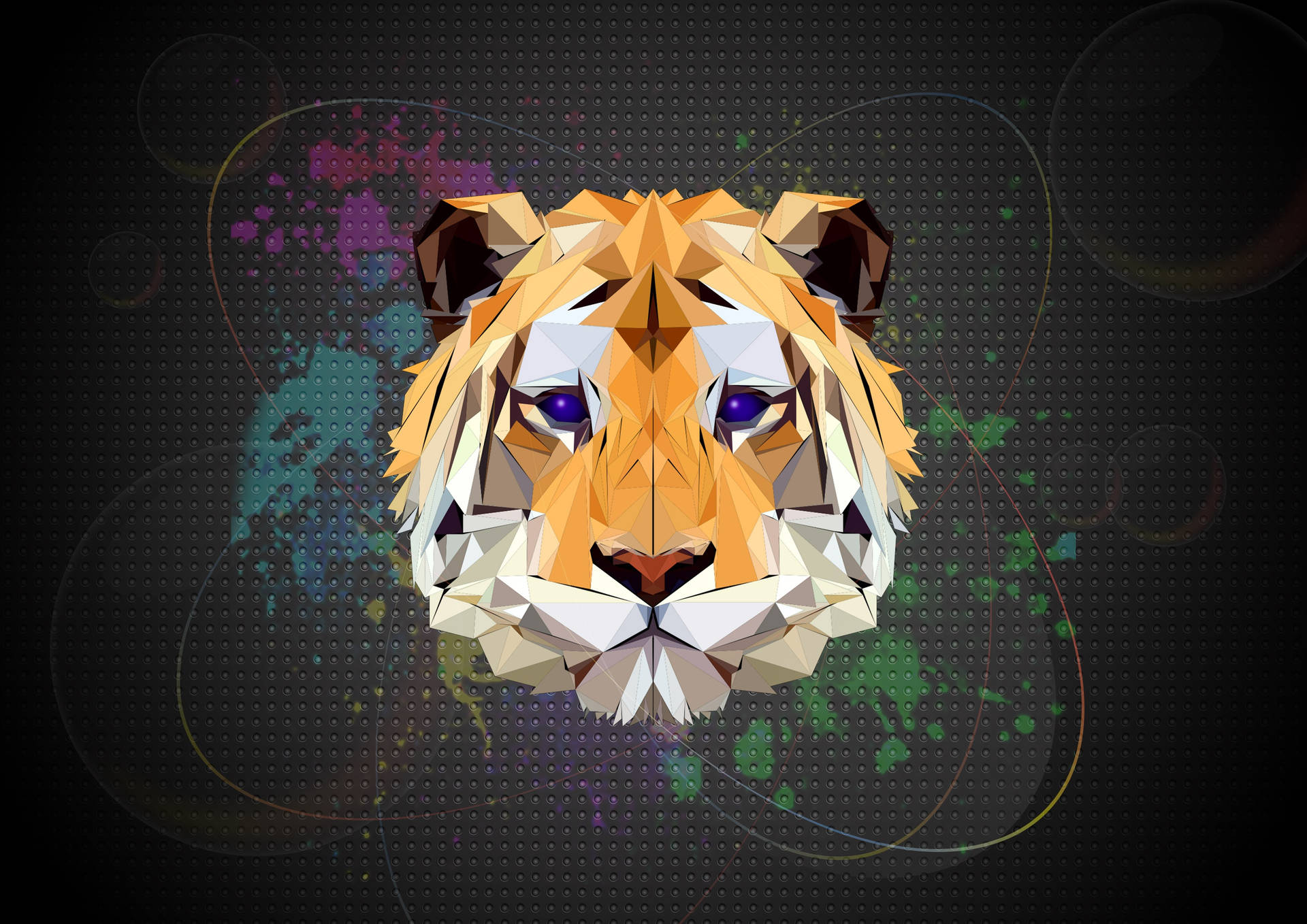 Polygon Tiger 4d Ultra Hd Background