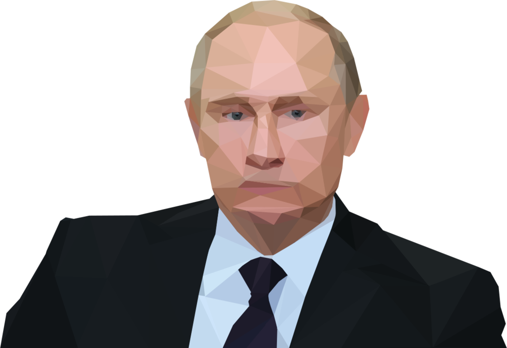 Polygonal Portrait Vladimir Putin PNG