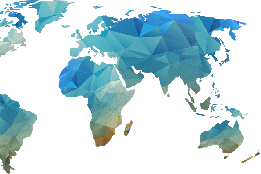 Polygonal World Map Background PNG