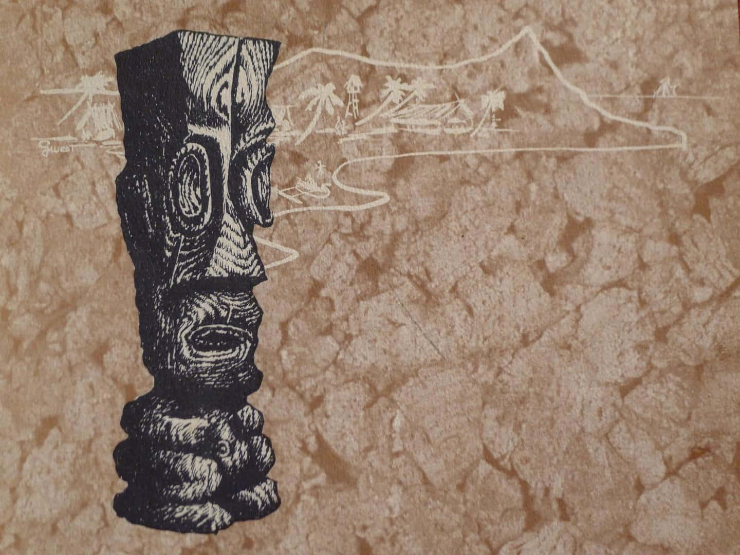 Polynesian Tiki Artwork Wallpaper