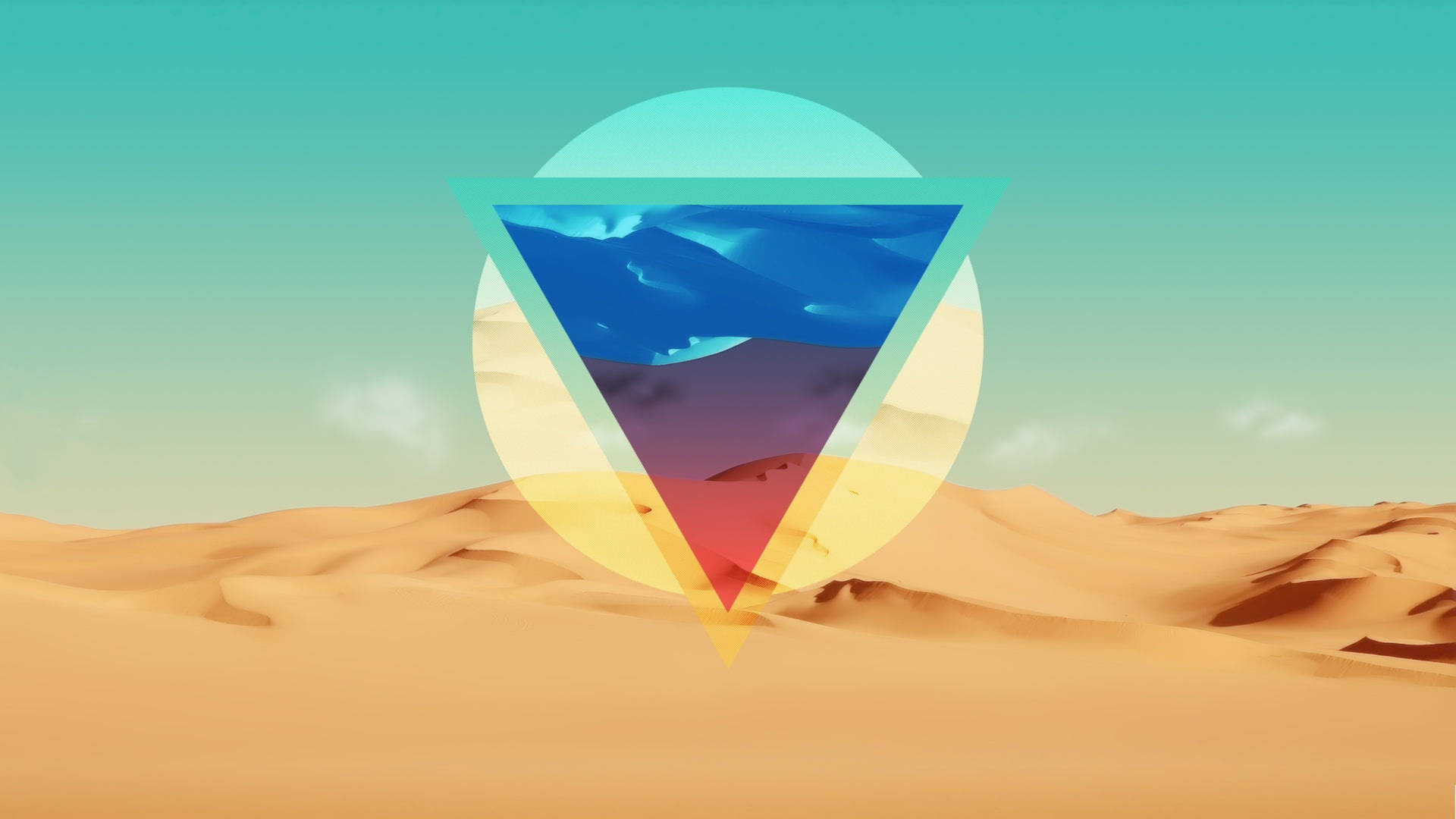 Polyscape Abstract Desert Wallpaper