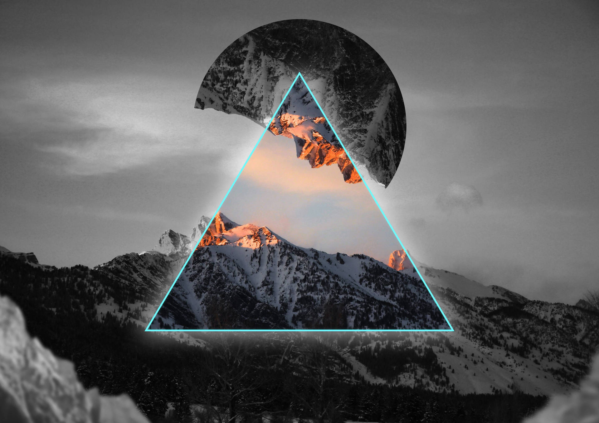 Poliscapesnow Alps Triángulo. Fondo de pantalla