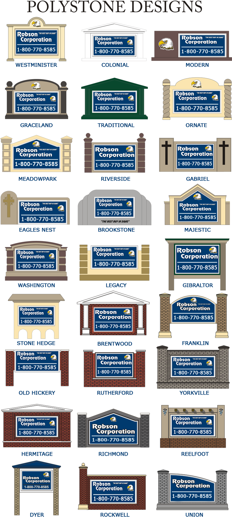 Polystone Design Sign Options PNG