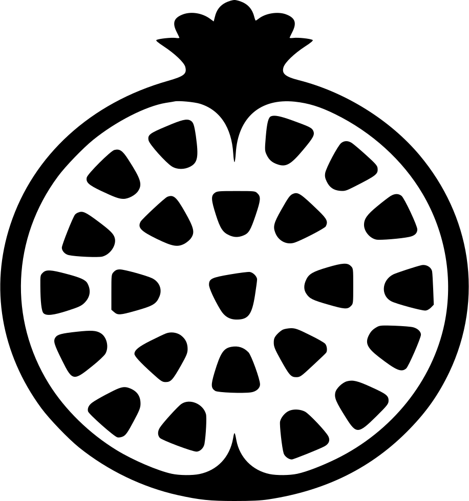 Pomegranate Cross Section Graphic PNG