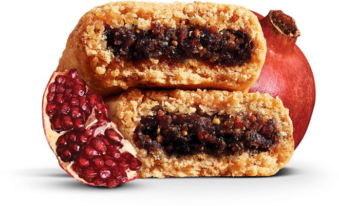 Pomegranate Filled Pastry Slice PNG