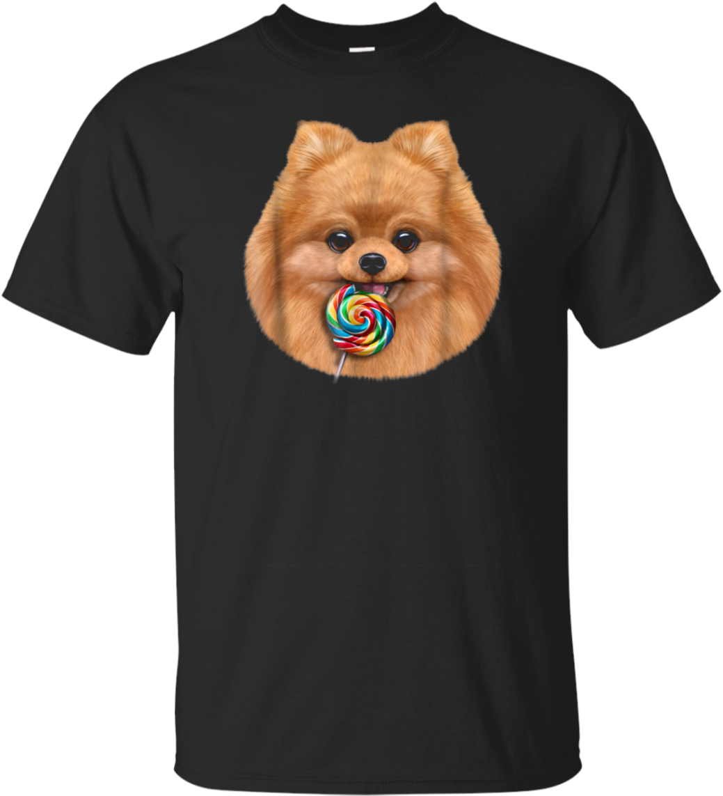 Pomeranian Lollipop T Shirt Design PNG