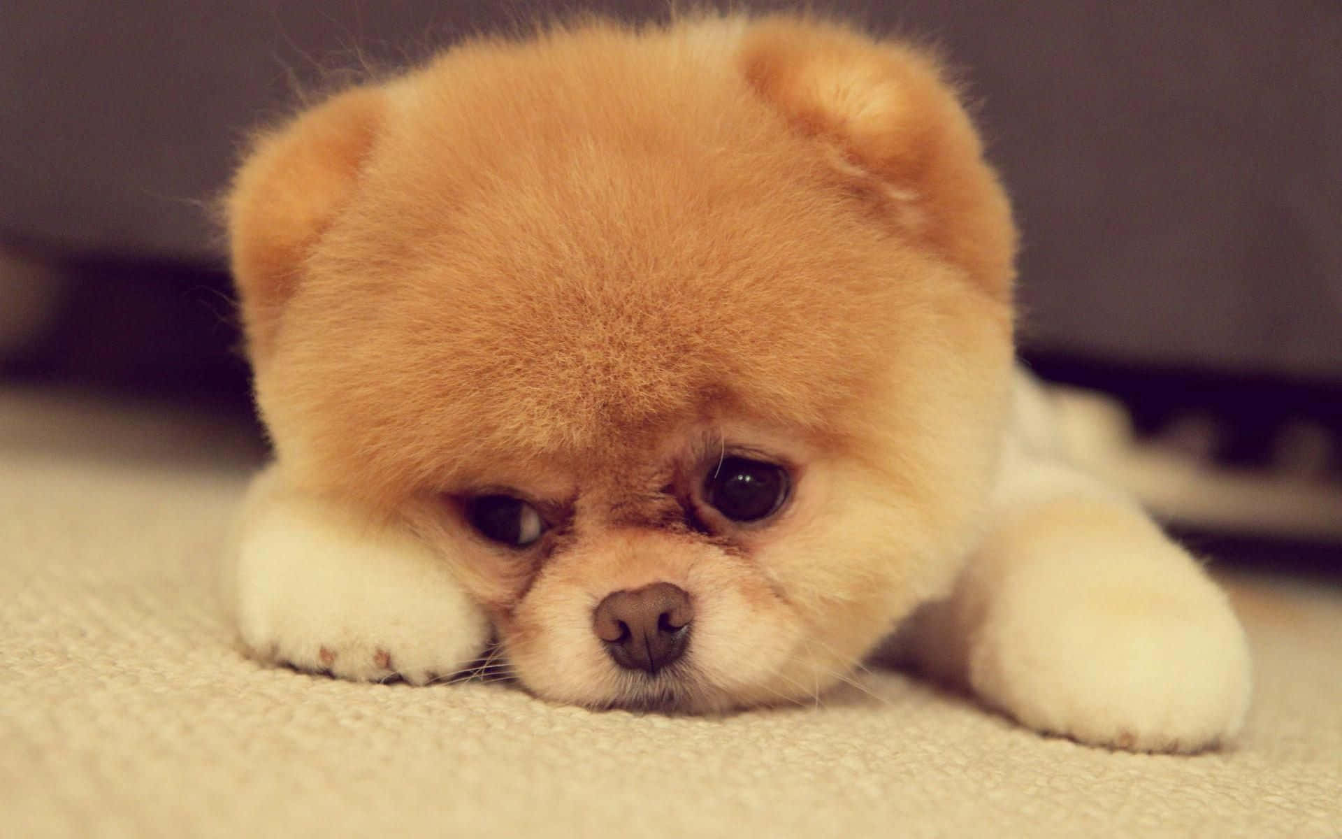 Bored Pomeranian Puppy Picture