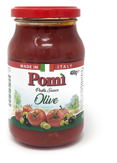 Pomi Italian Olive Pasta Sauce Jar PNG