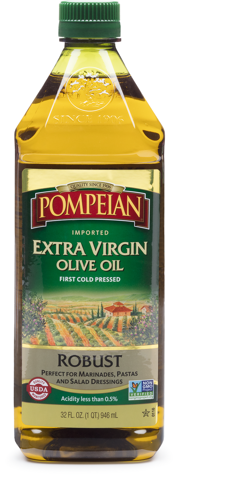 Pompeian Extra Virgin Olive Oil Bottle PNG