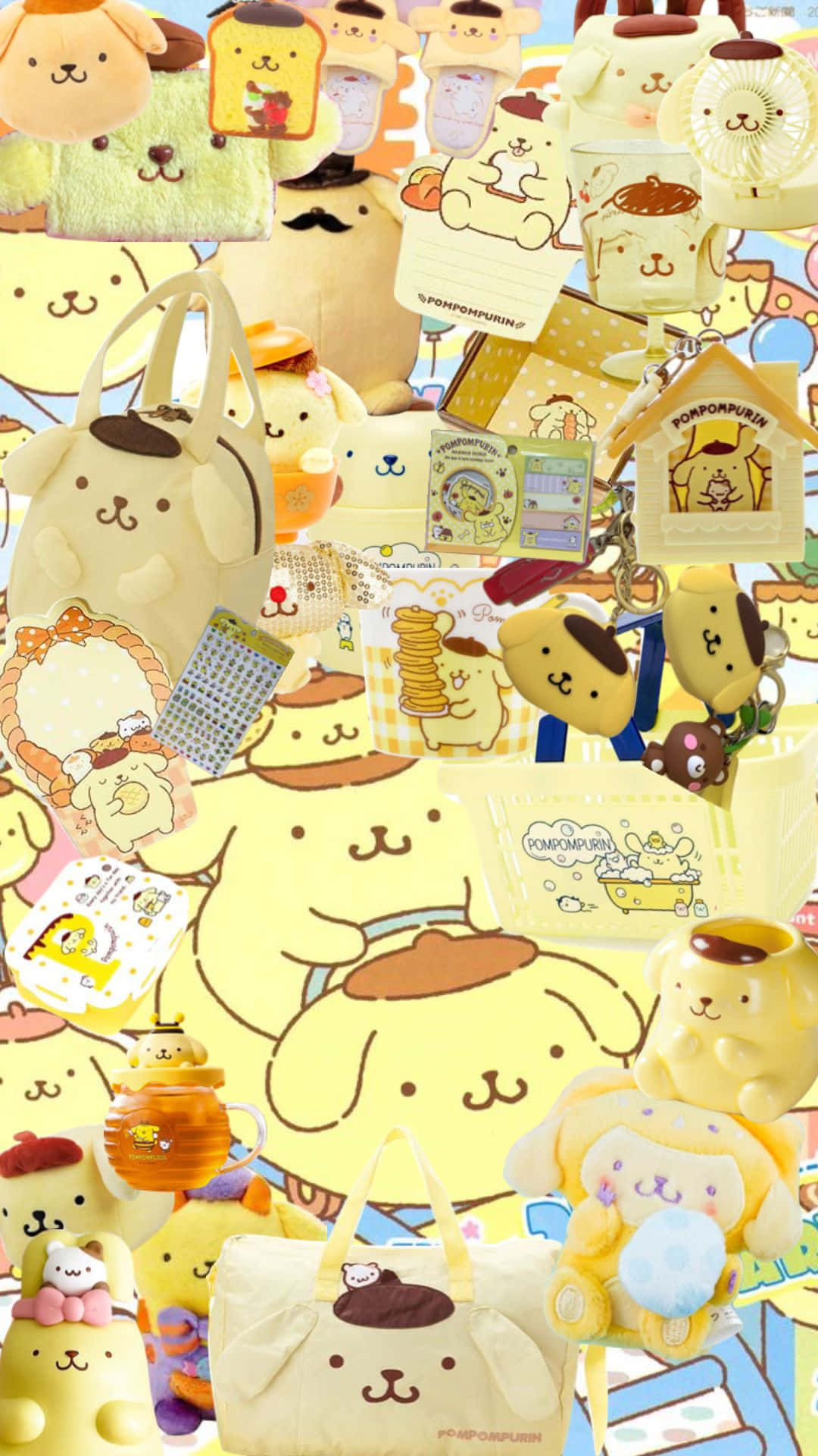 Pompompurin Collage Aesthetic.jpg Wallpaper