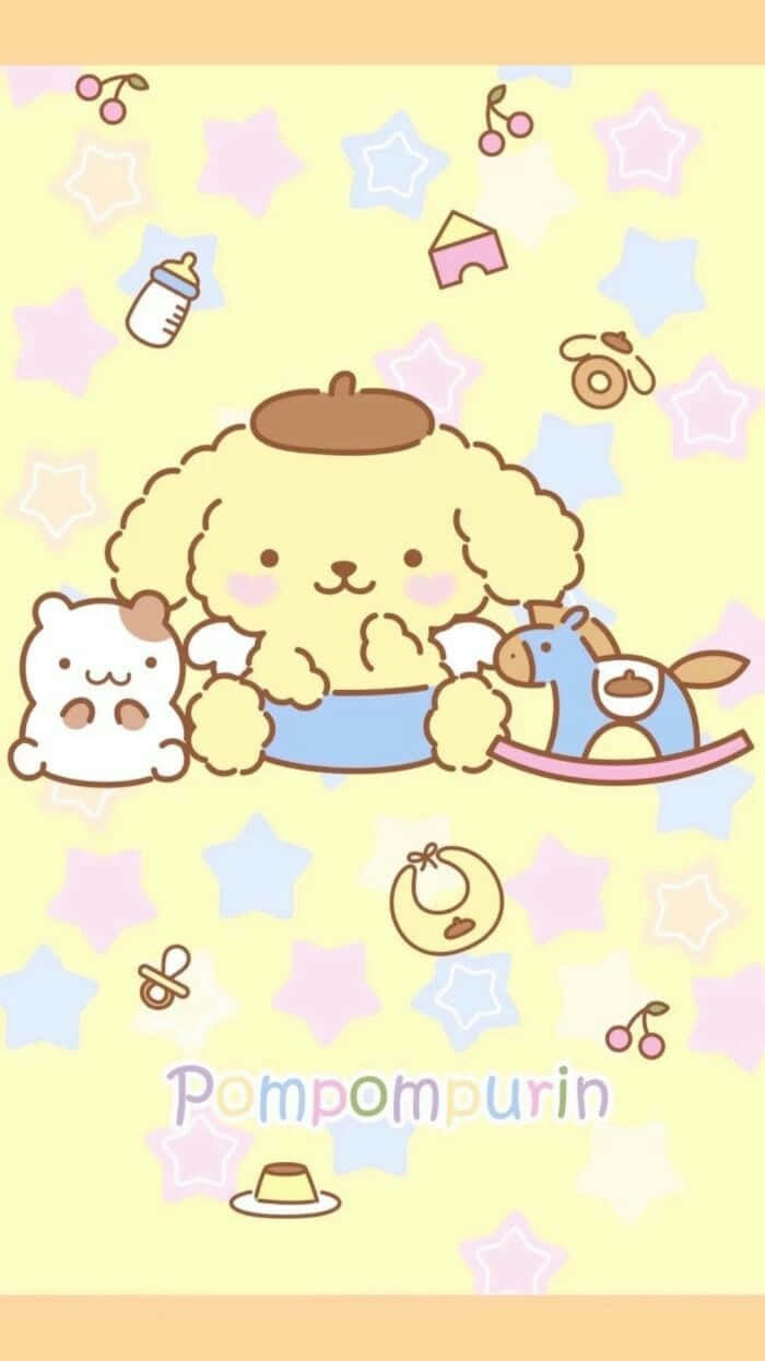 Pompompurin Schattige Esthetiek Wallpaper Achtergrond